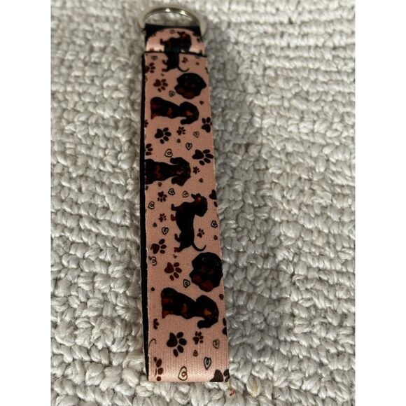Neoprene Dachshund Wristlet Keychain NWT - Picture 2 of 3